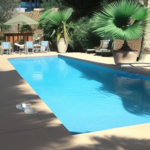 Sitting by the pool