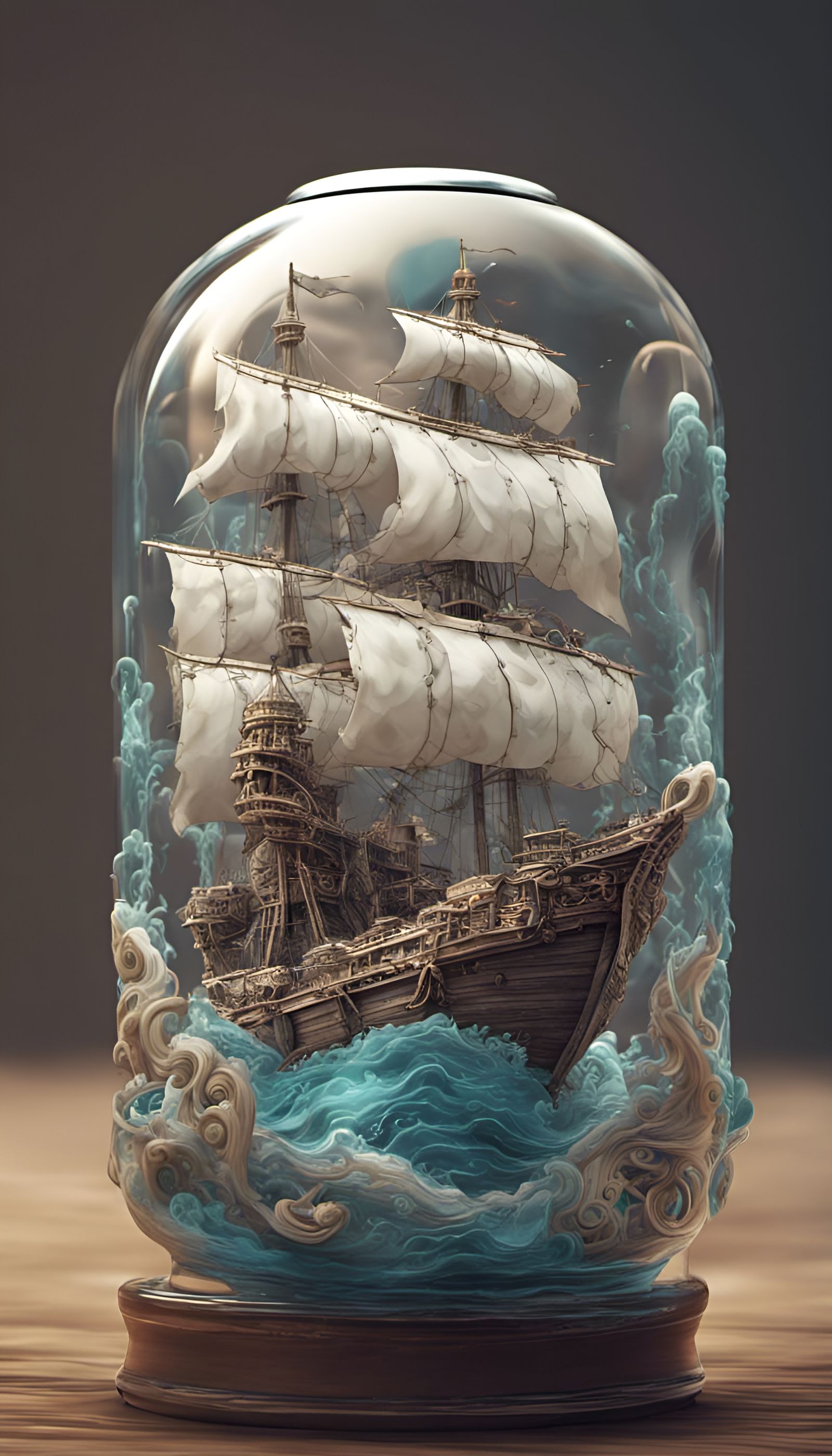The ship's eternal voyage in a sealed case  by @EK94