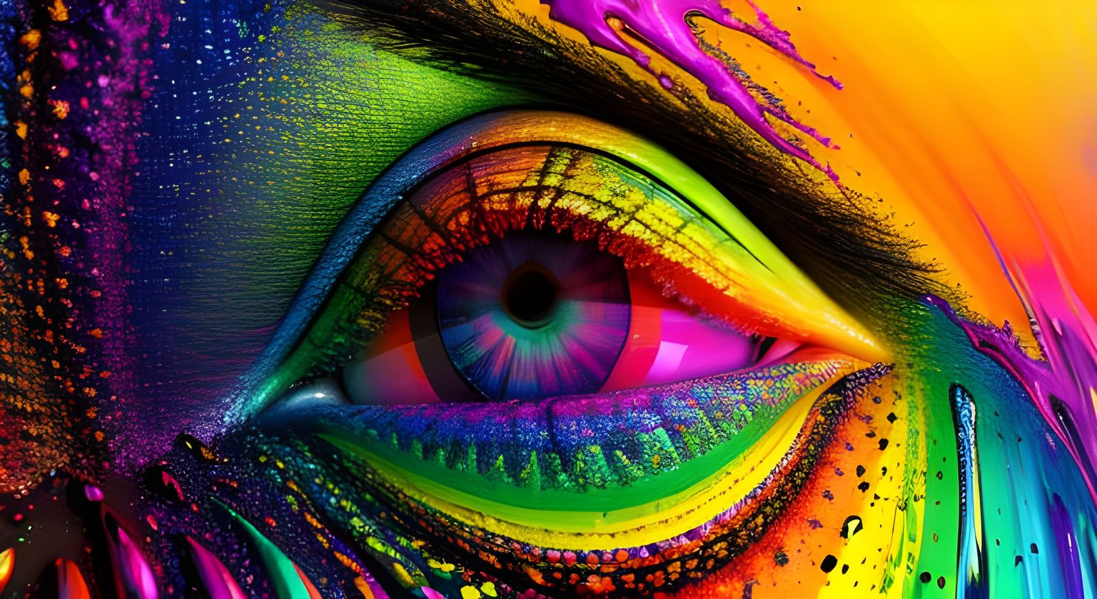 Hyperrealistic Composition with Saturated Colors