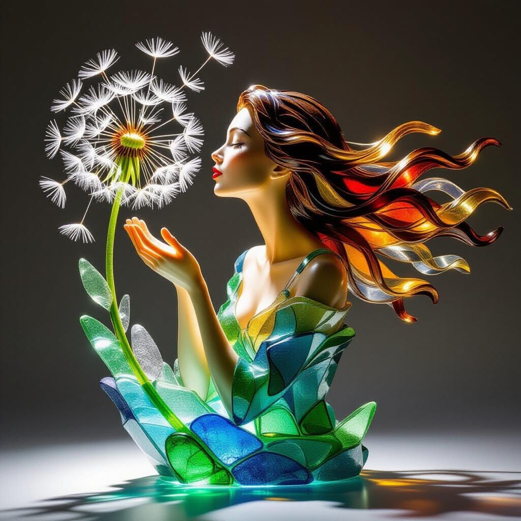 Sea glass sculpture   by @Sumaya Ali