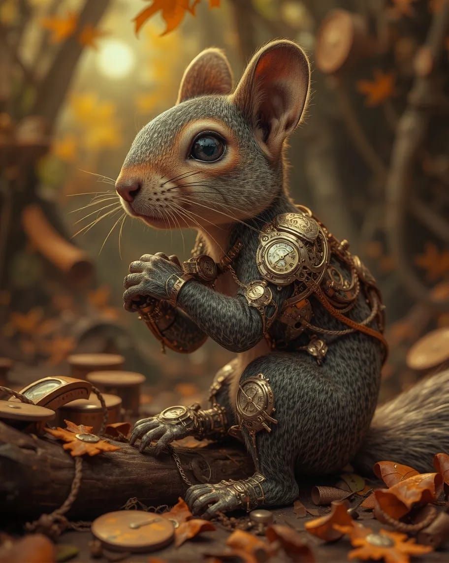 Mischevious Steampunk Squirrels.