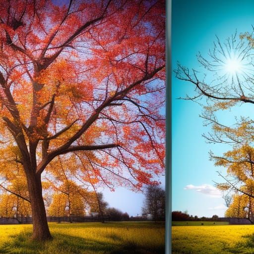 Visual representation of the changing of seasons