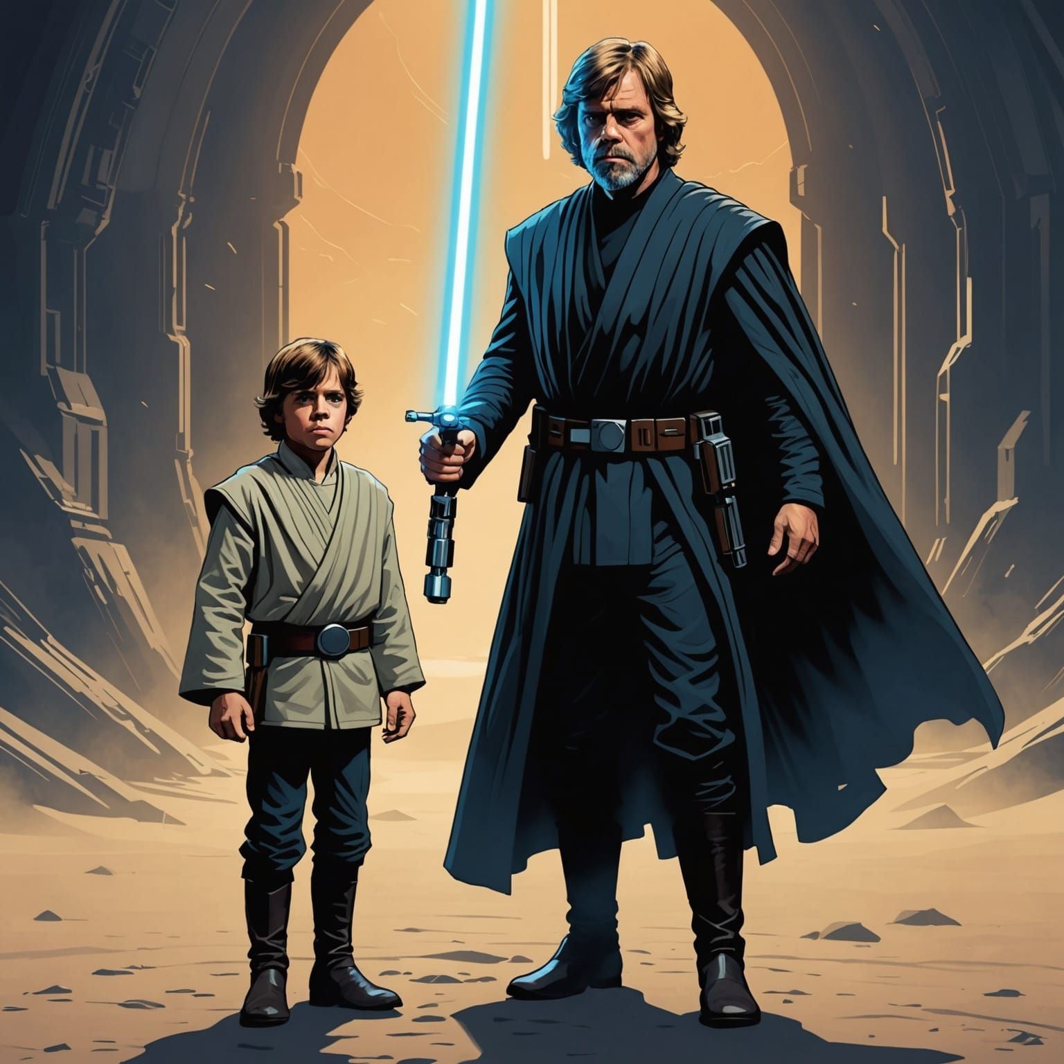 Luke Skywalker meets his father