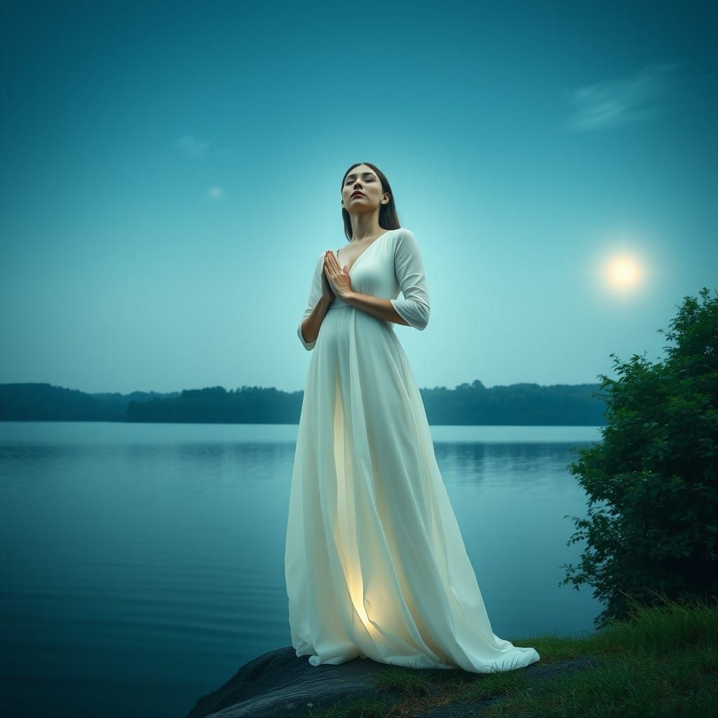 Serene Contemplation Amidst Natural Beauty