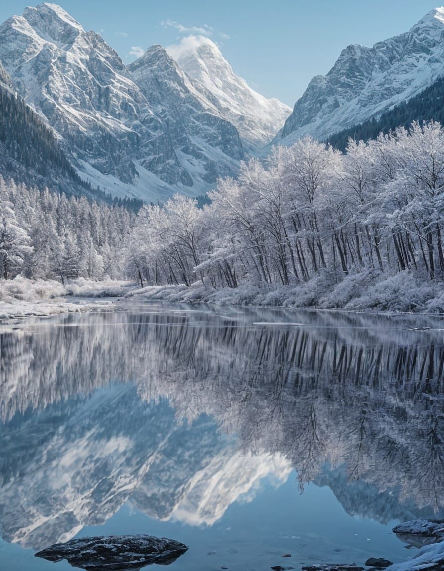 Reflections of winter  by @D-ART