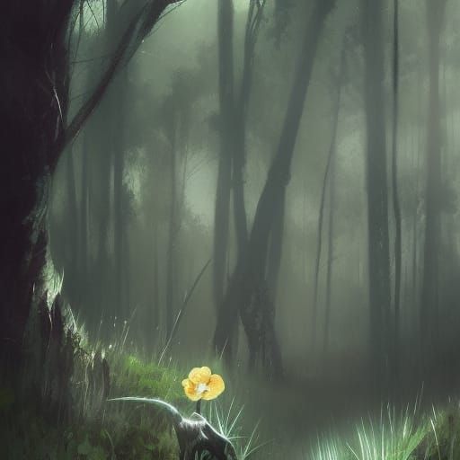 flower in a forest