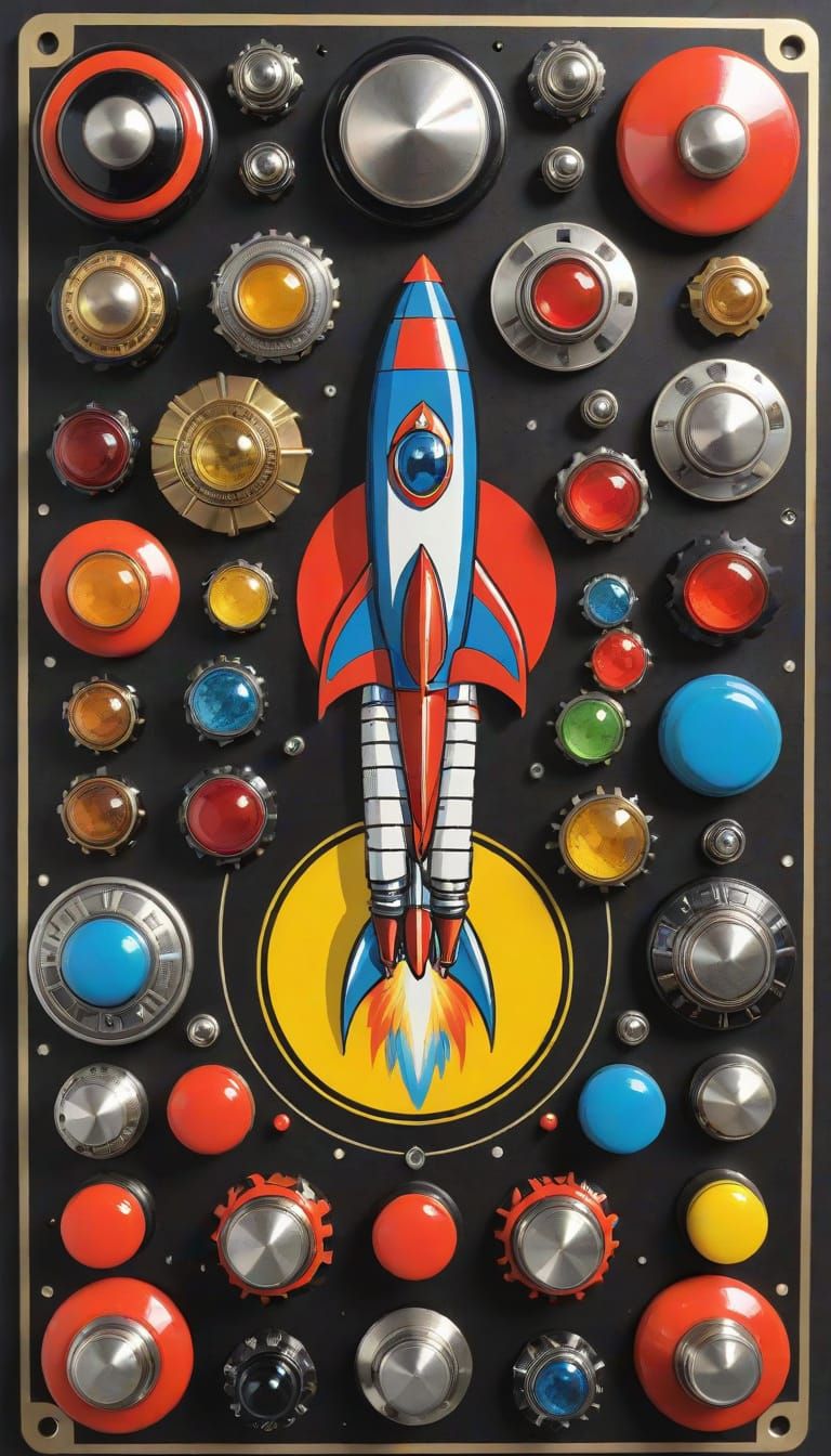 Buck Rogers Retro Sci-Fi Pin-Up