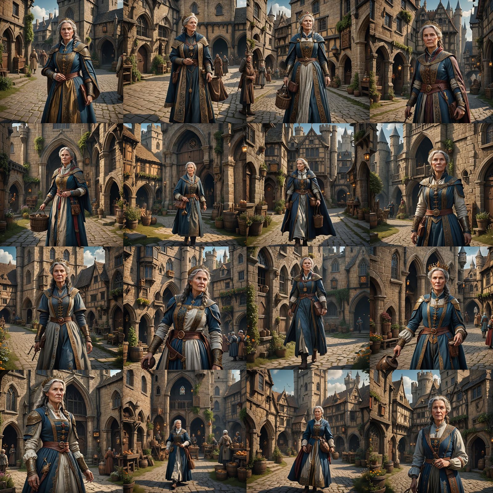 middle-aged woman doctor in medieval times from rural England