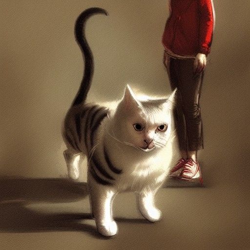 cat with boy