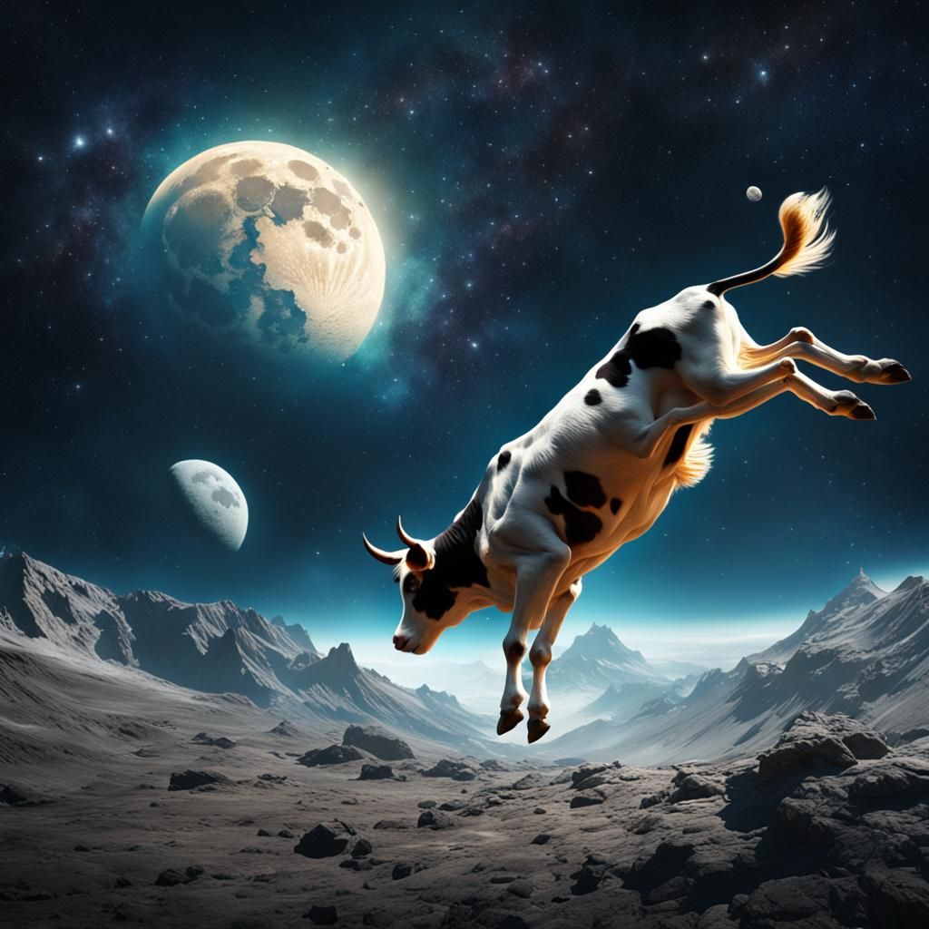 Cow on moon!  by @Yerdua 