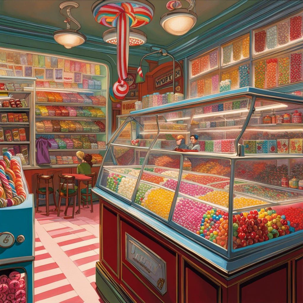 Candy shop - AI Generated Artwork - NightCafe Creator