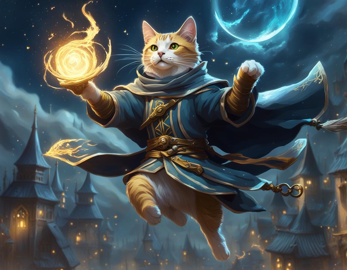 Cat Wizard - AI Generated Artwork - NightCafe Creator