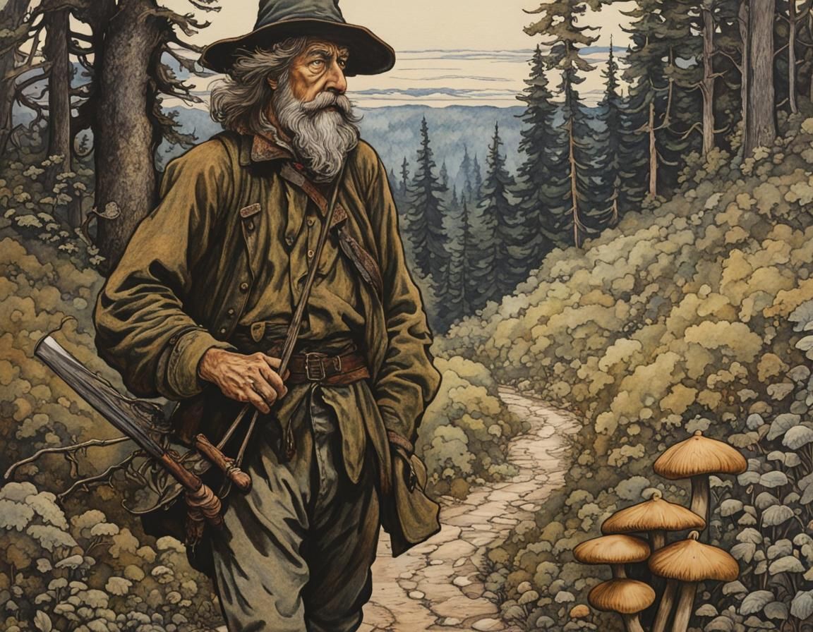 Vagabond on woodsy trail #1