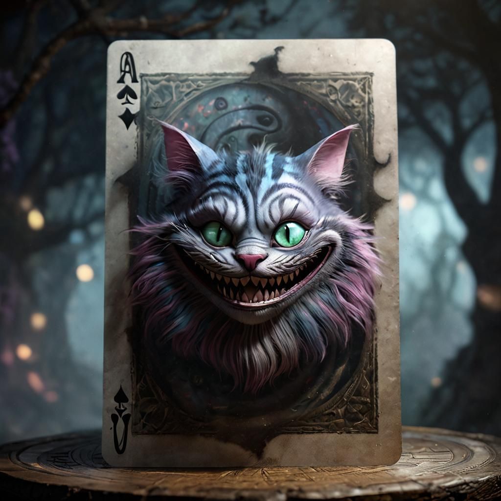 The Cheshire Cat smiling madly Card!