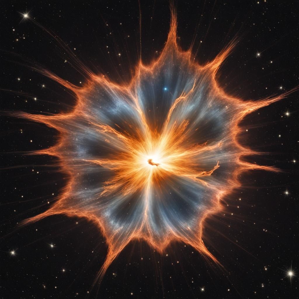 Star exploding in a super nova