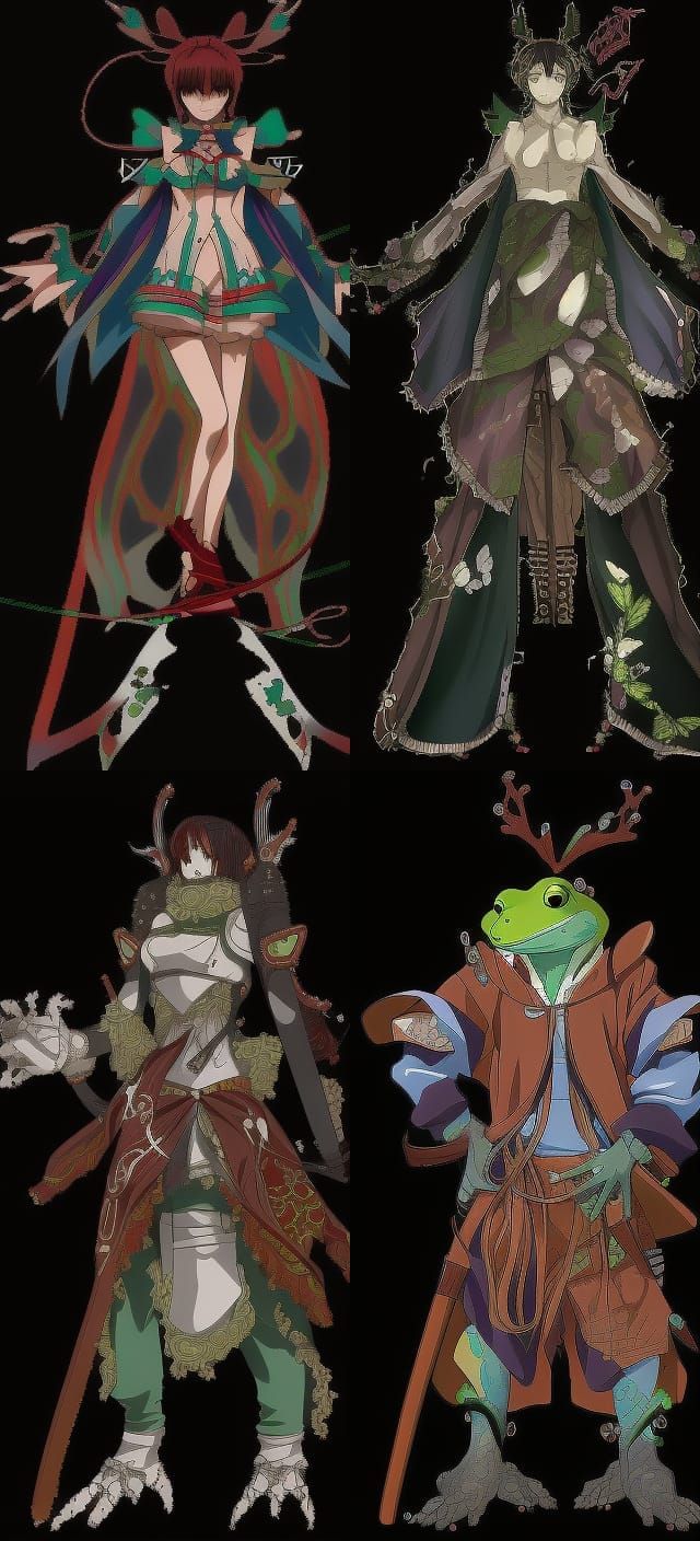 anime wallpaper, frog as druid