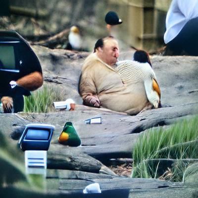 Tony Soprano gained weight very fat waddle