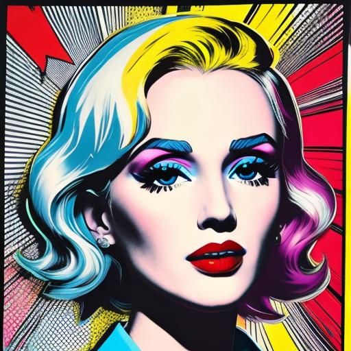 Pop art by Andy Warhol and Roy Lichtenstein - AI Generated Artwork ...