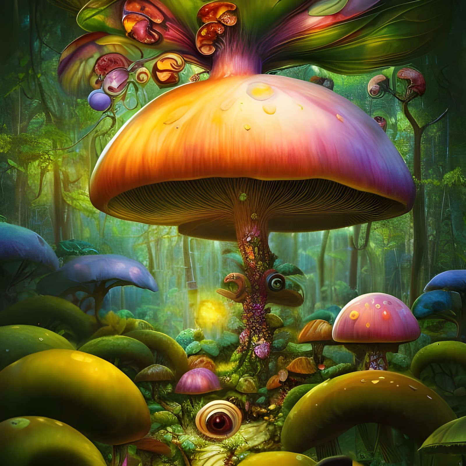 Helicopter mushroom - AI Generated Artwork - NightCafe Creator