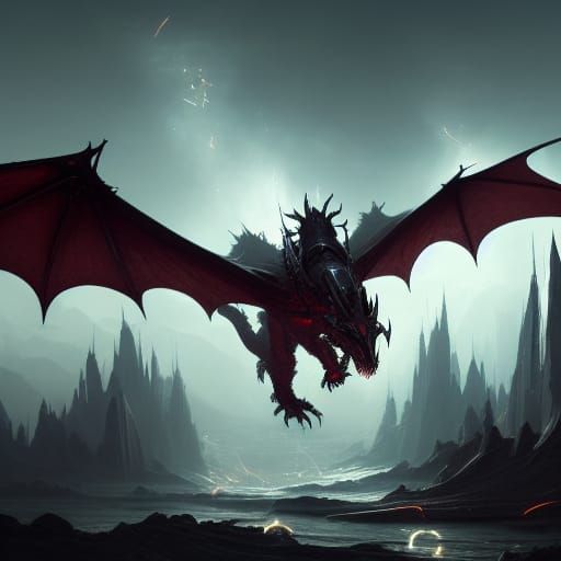 Robotic and humanoid dragon - AI Generated Artwork - NightCafe Creator