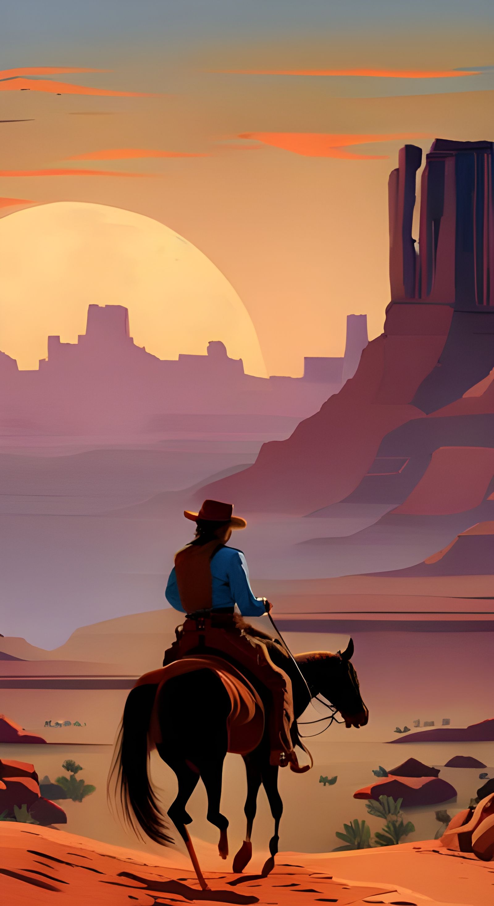 Riding Into the Sunset - AI Generated Artwork - NightCafe Creator