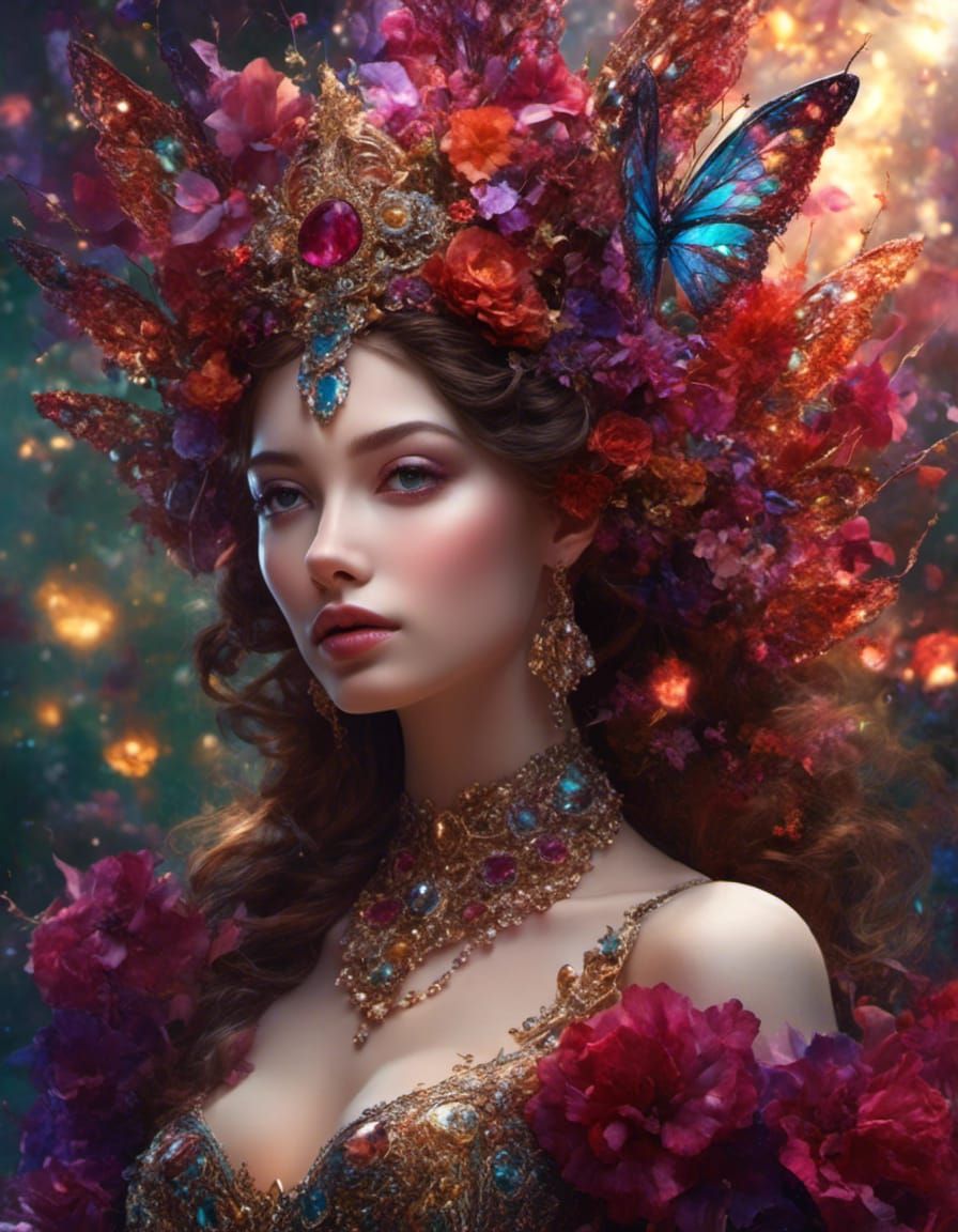 <lora:Alien Complex:1.0>The most beautiful fairy princess in the halls of time, portrait, , expansive, flickering light