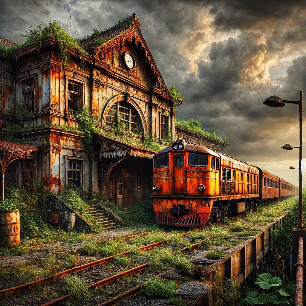Weathered train station!
