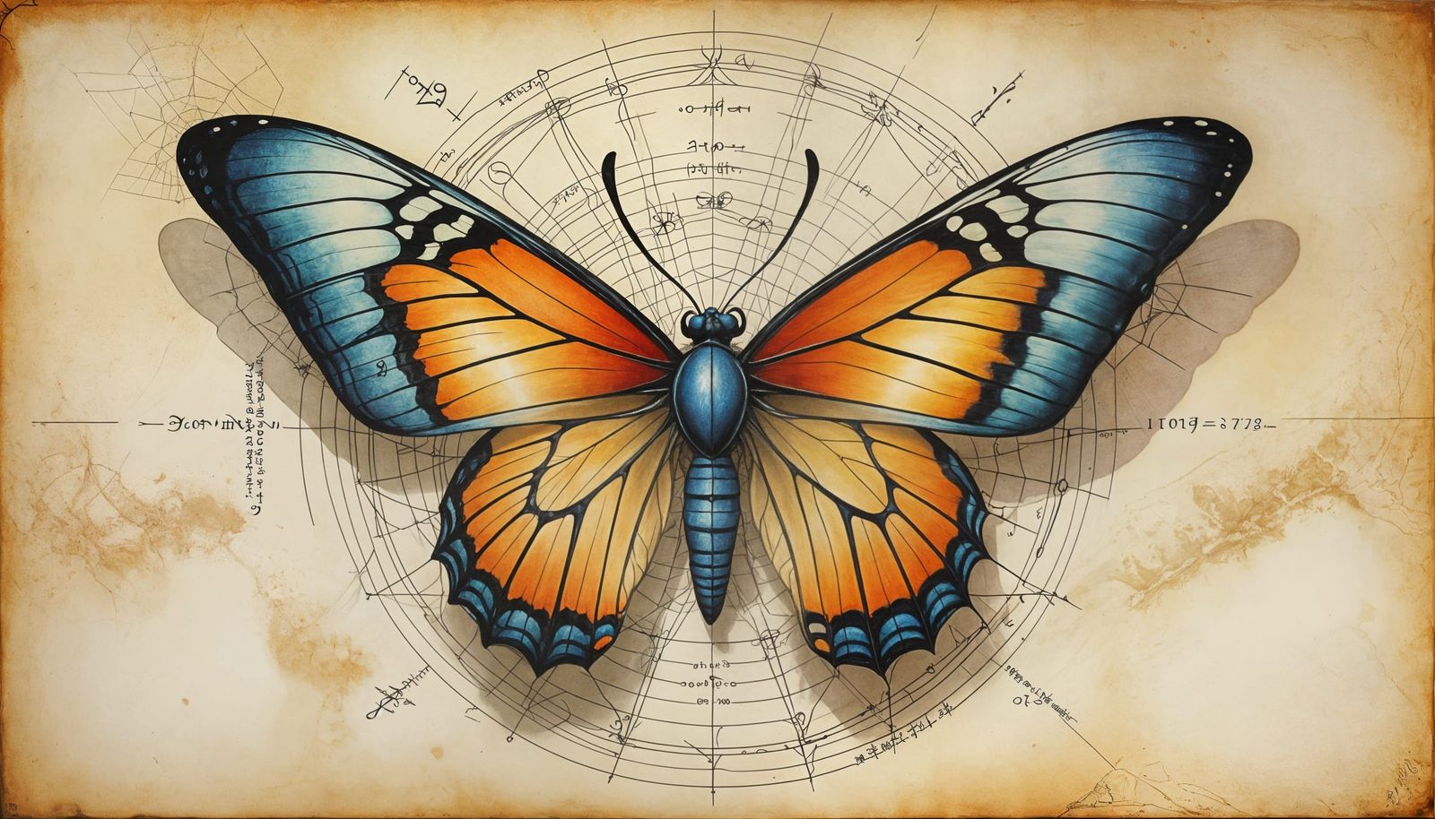 Perfectly Symmetrical Vitruvian Butterfly  by @KBunny001