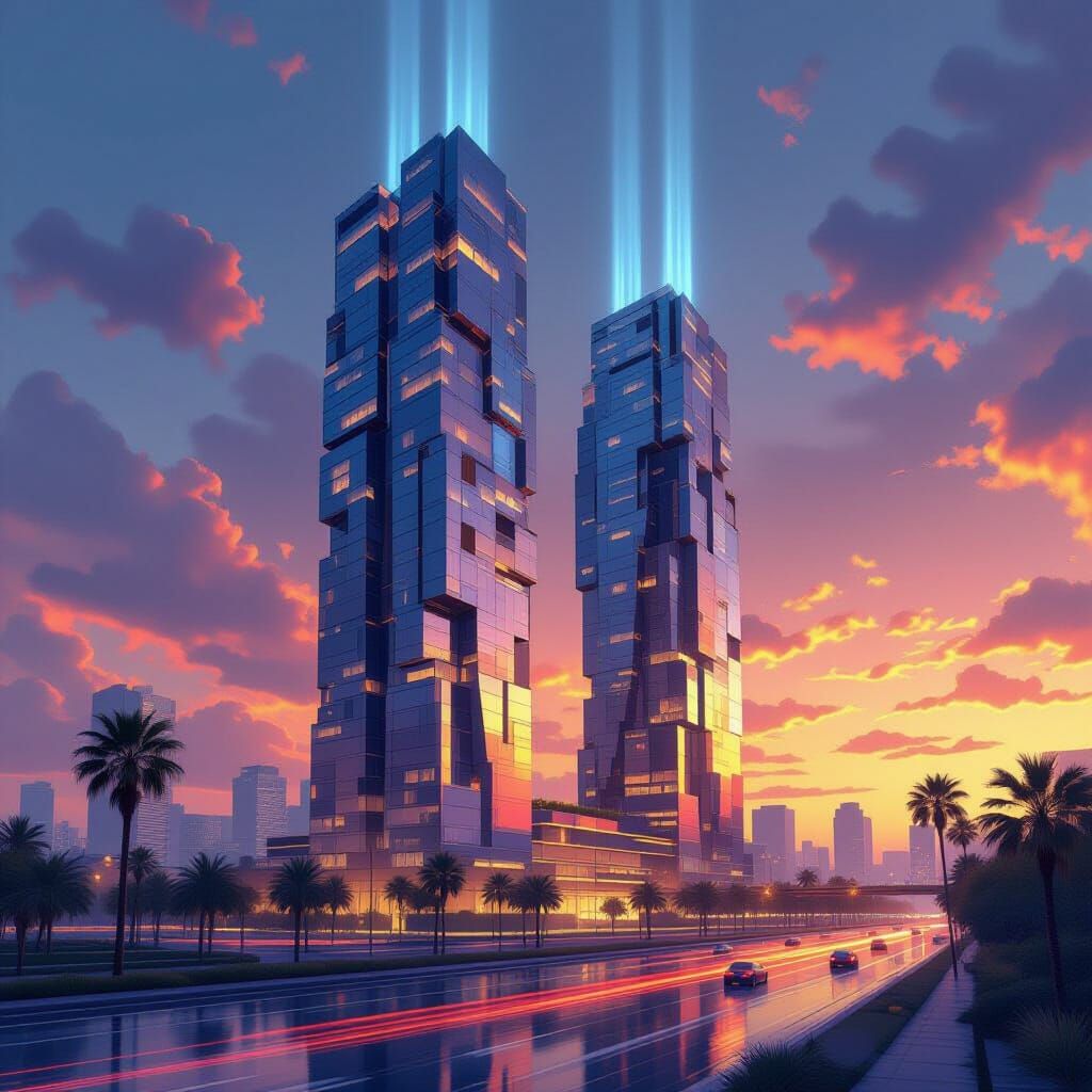 Modern BSR Towers in Bnei Brak, Israel
