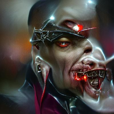 Cyborg vampire sinister by Greg Rutkowski