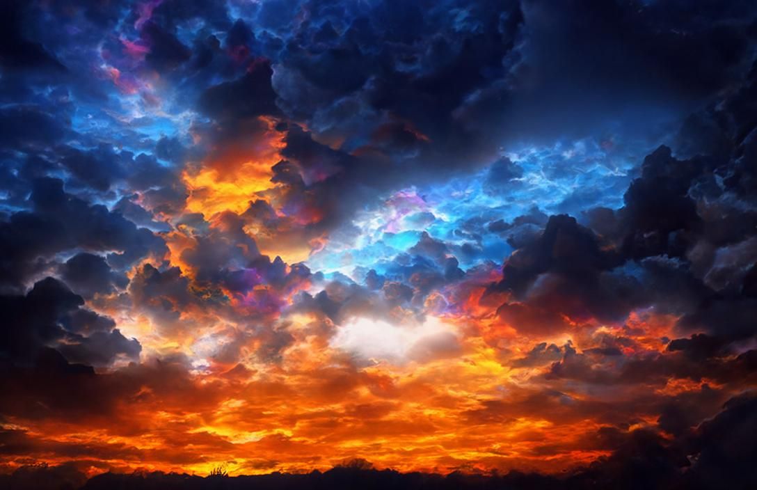 Stormy Clouds at Sunset undefined