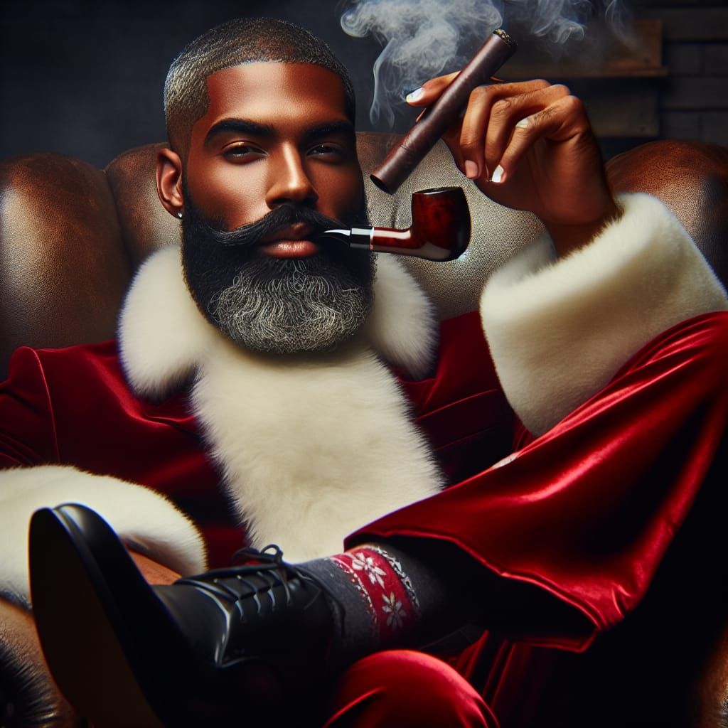 Calm Santa Claus in Elegant Repose