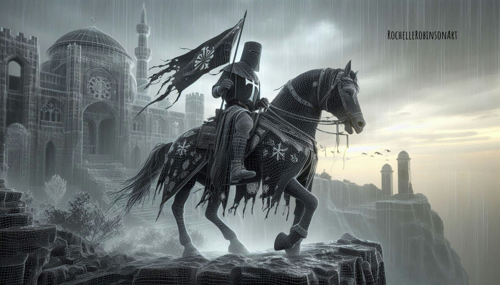 The Templar - Wireframe Art