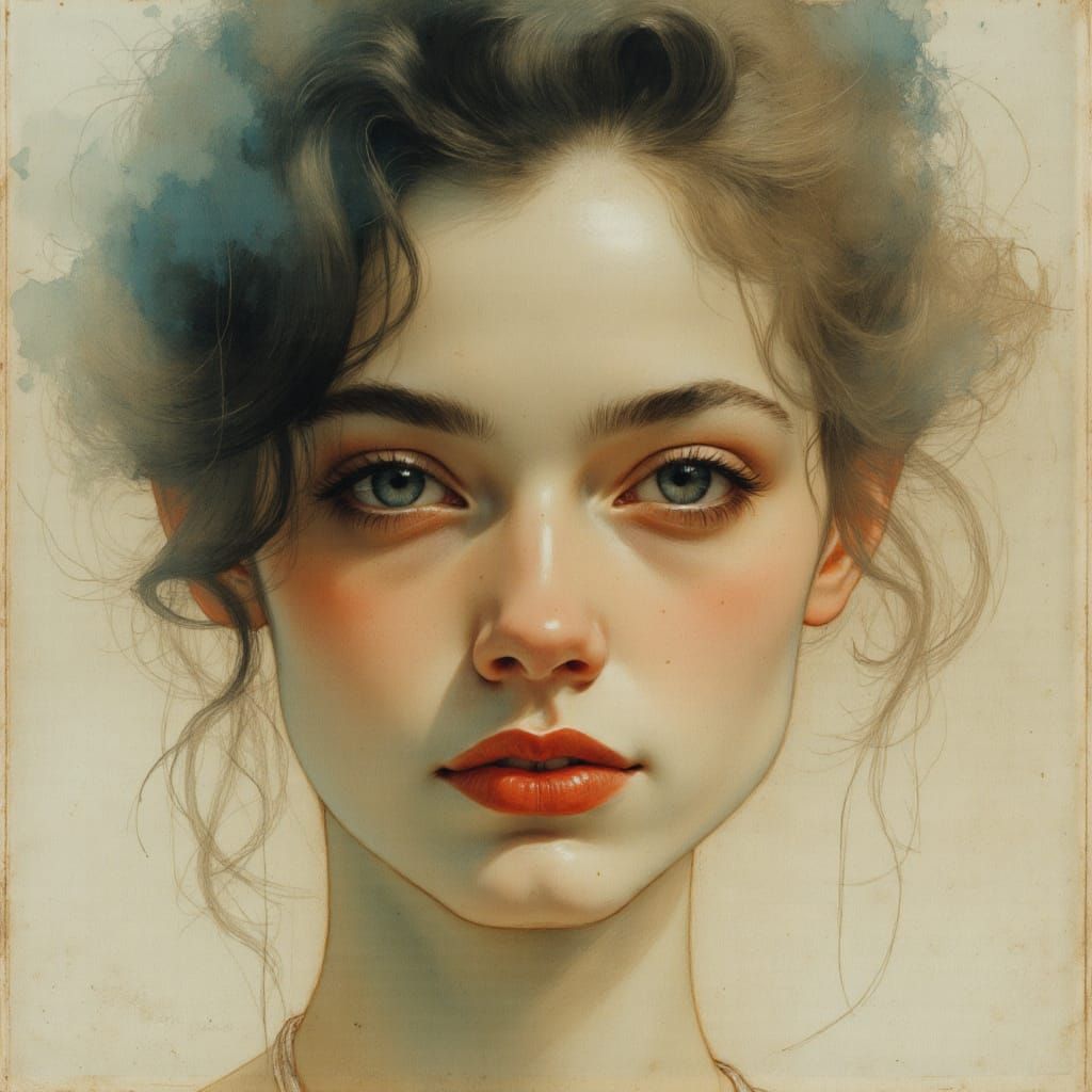 Dreamlike Portrait of Blurred Features Evoking Nostalgia