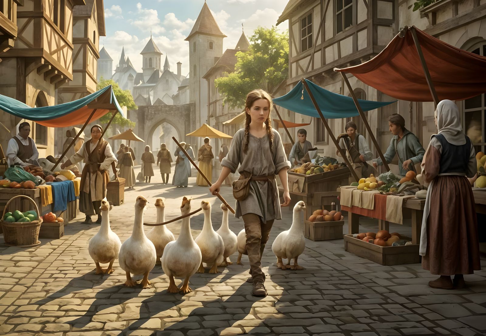 Taking the geese to market