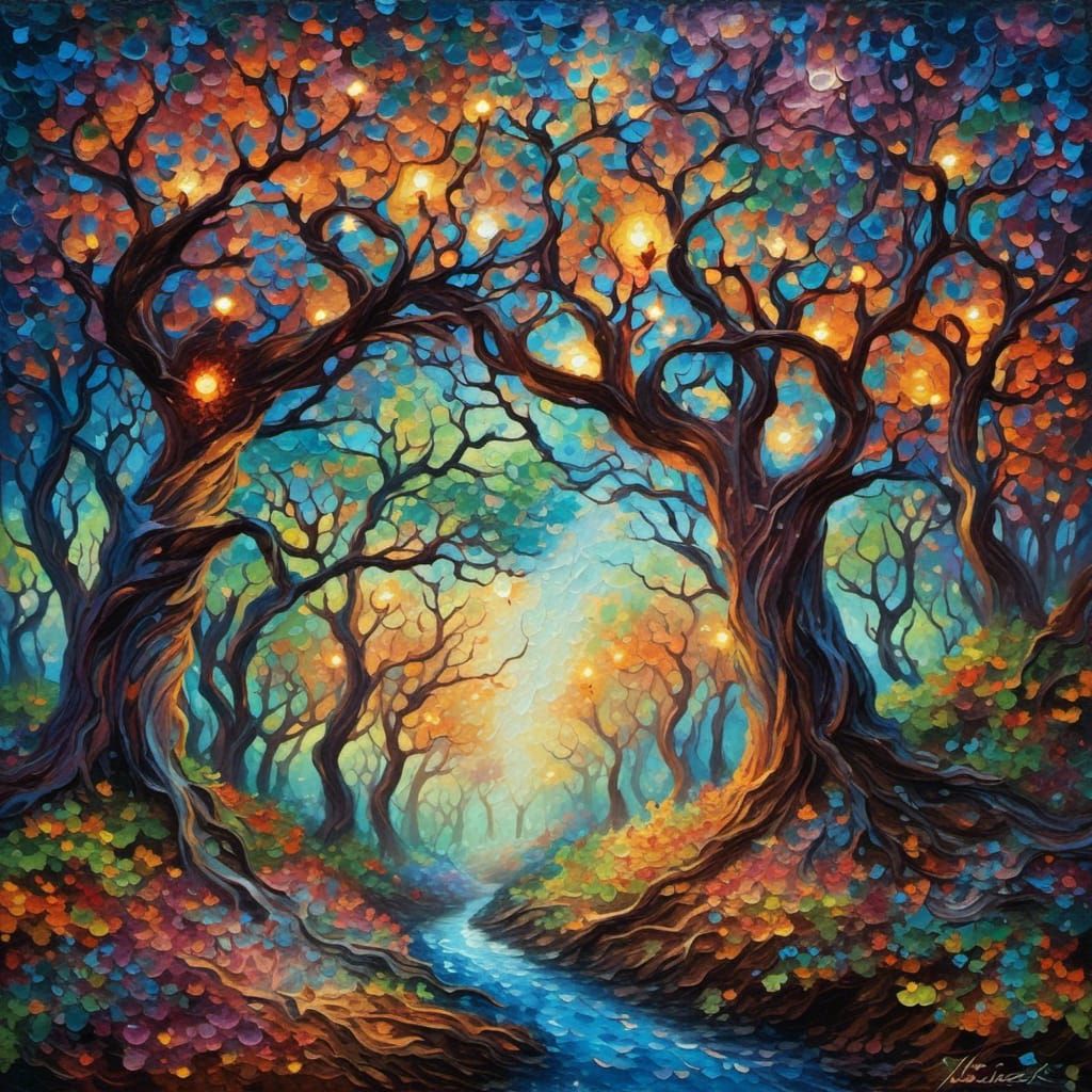 Enchanted Whispering Woods with Fairy Village