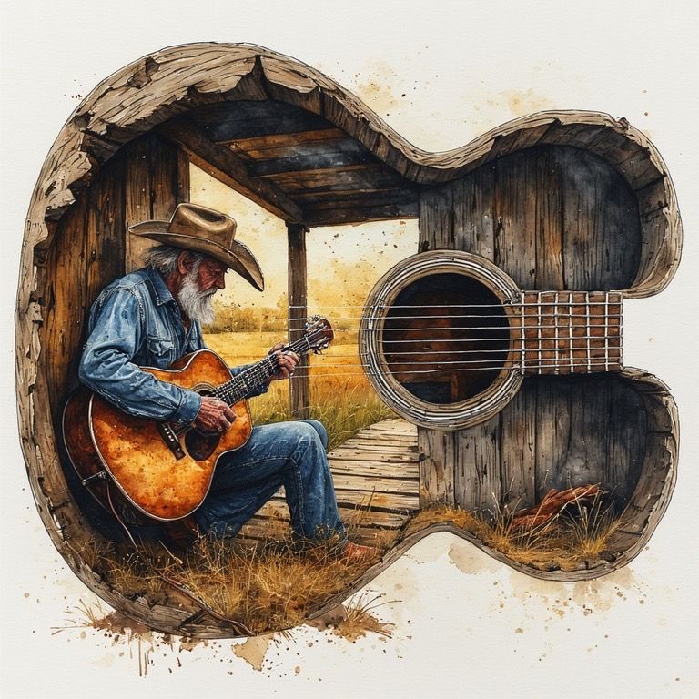 The Joy of an Old Guitar  by @Carol B