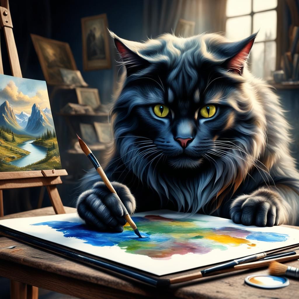 Cats and Their Hobbies  by @Mila K