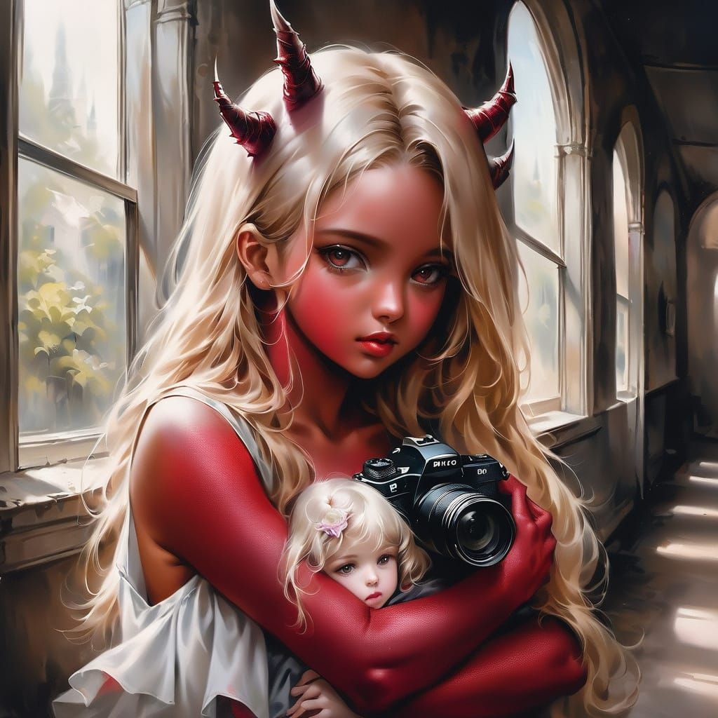 Demon girl - AI Generated Artwork - NightCafe Creator