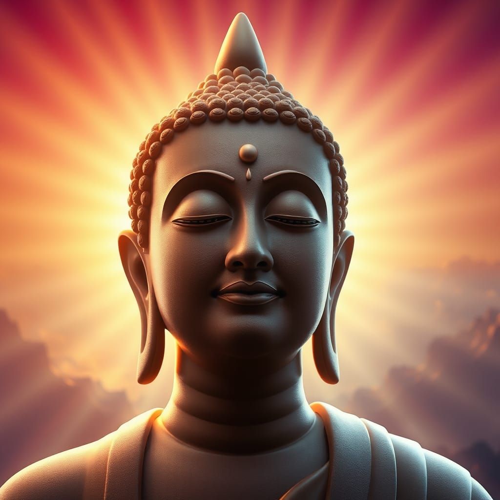 Subhuti in Contemplation with Ethereal Lighting