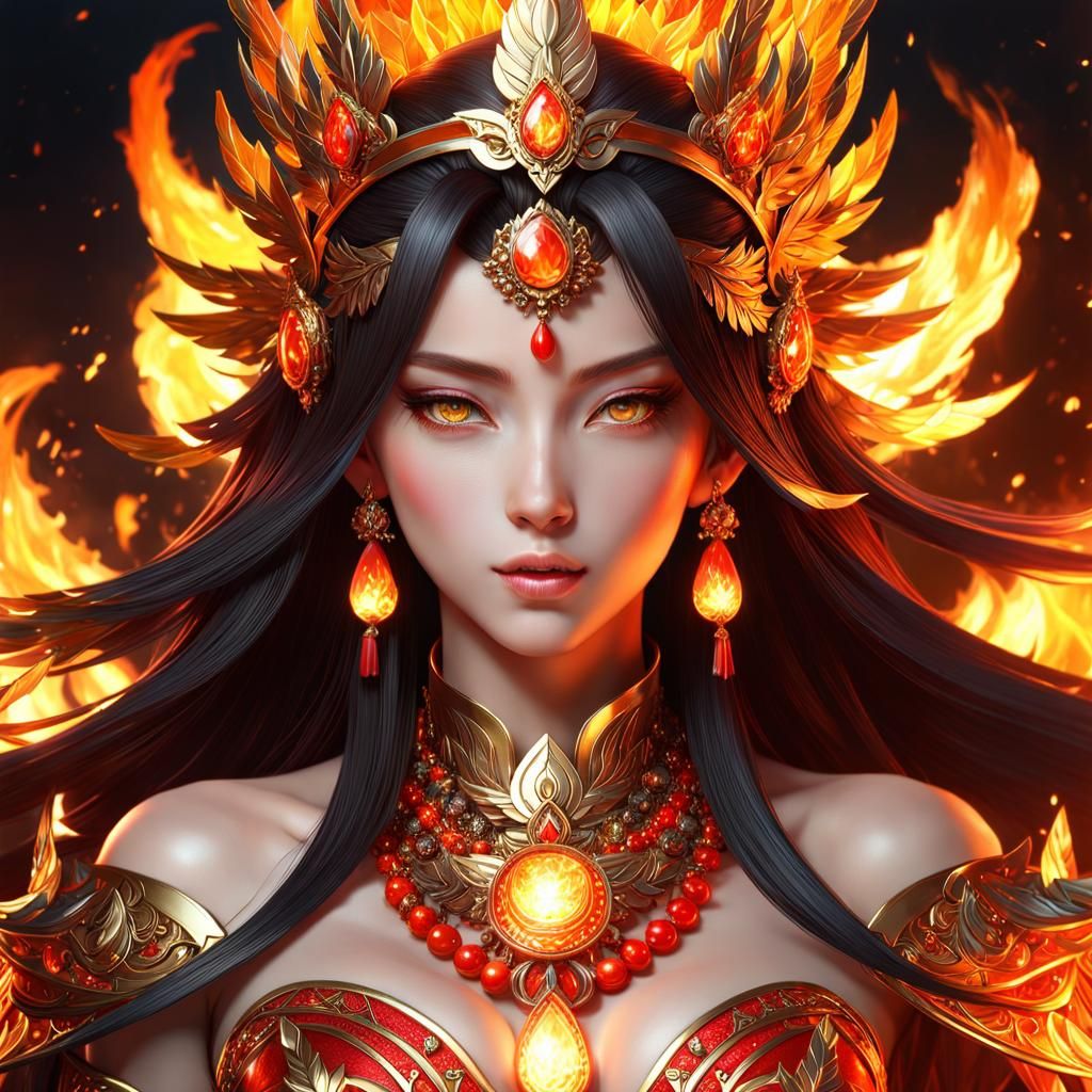 Fire Goddess - AI Generated Artwork - NightCafe Creator