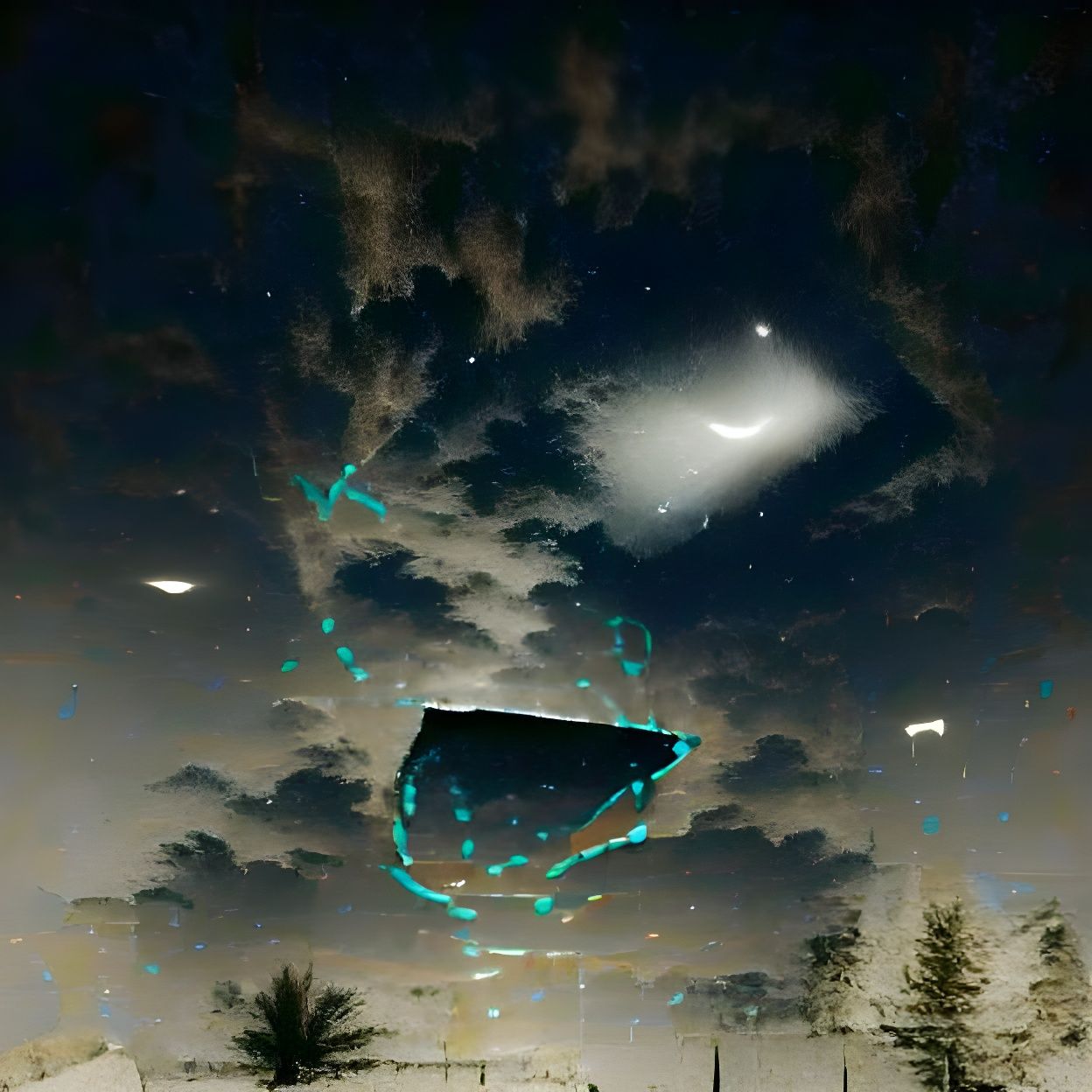 Something hidden in the night sky