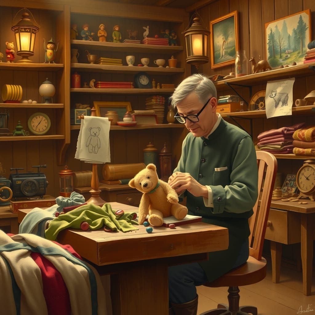 1900s: making of first teddy bear 
