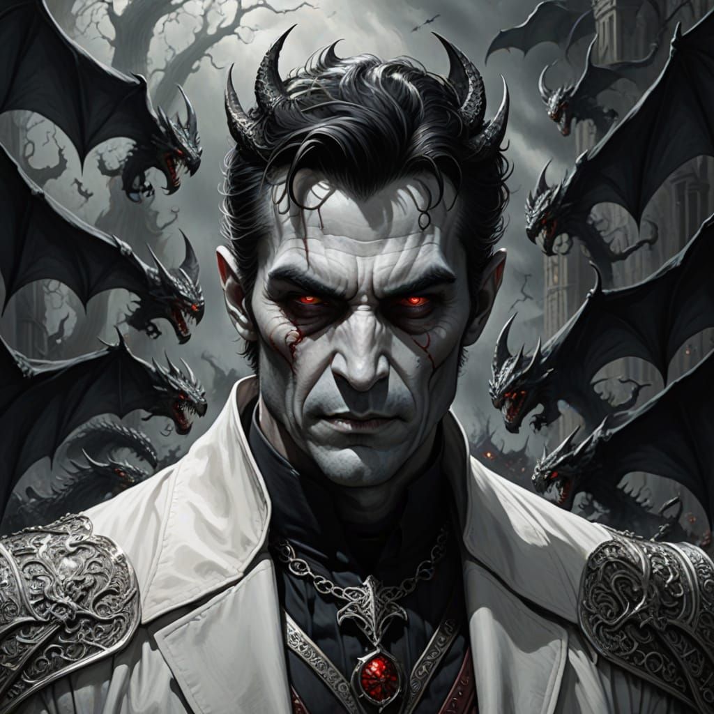 White man draculated