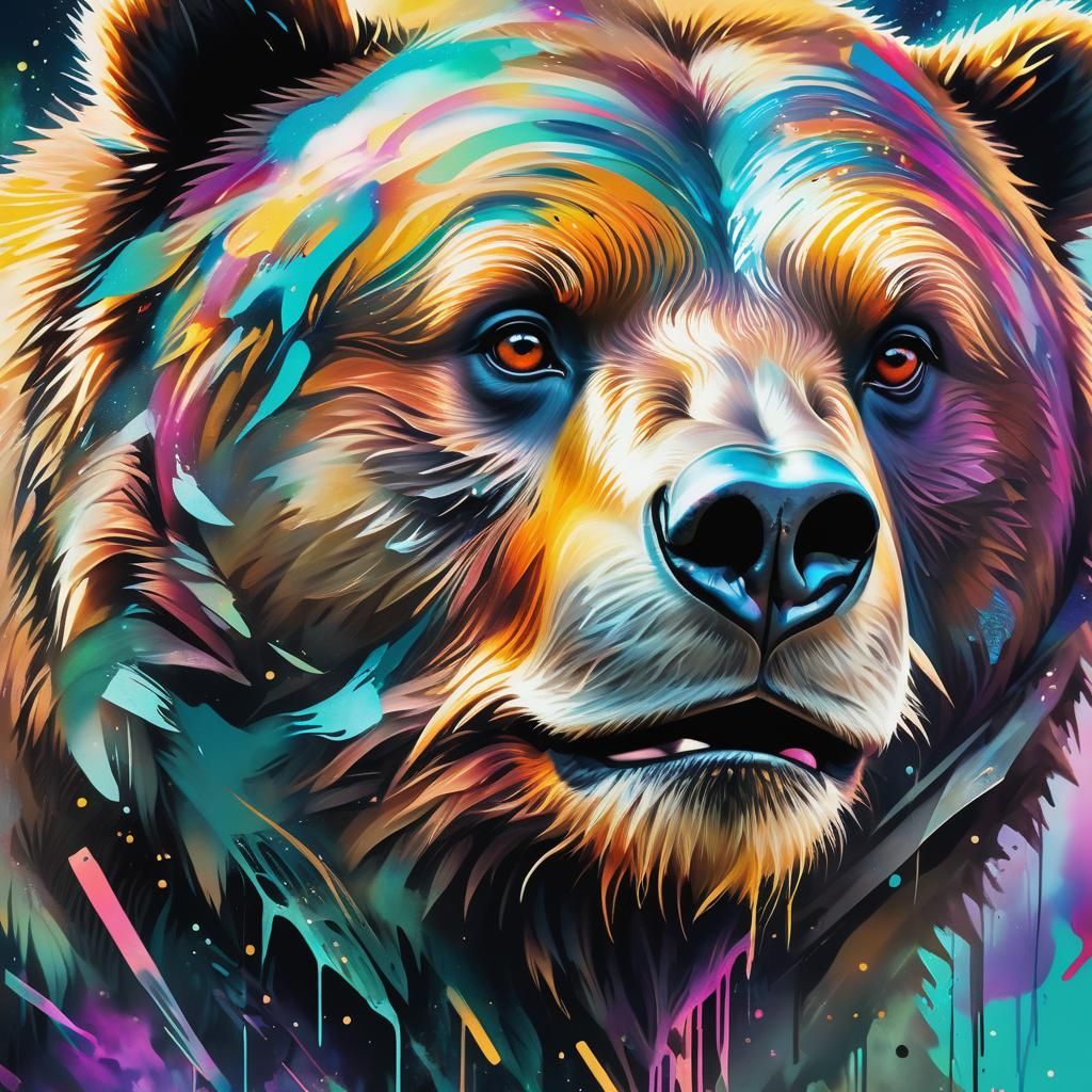 Portrait of a grizzly bear