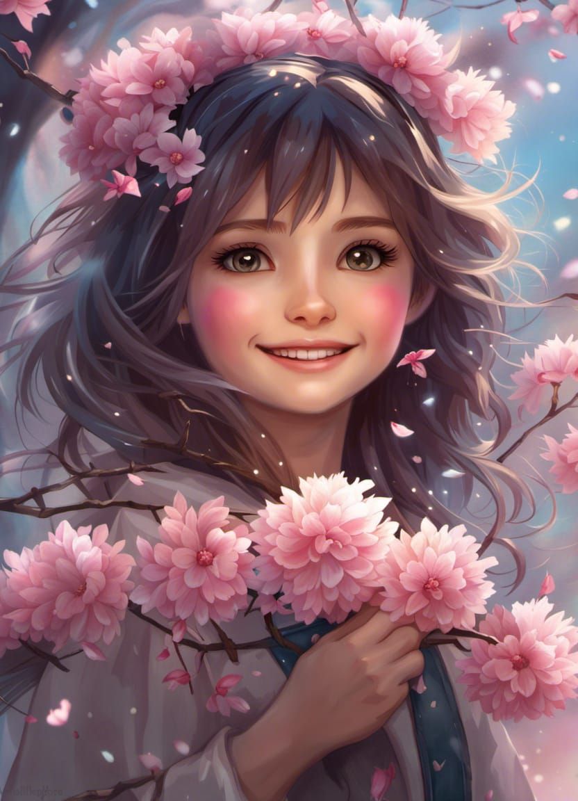 Happy Sakura - AI Generated Artwork - NightCafe Creator