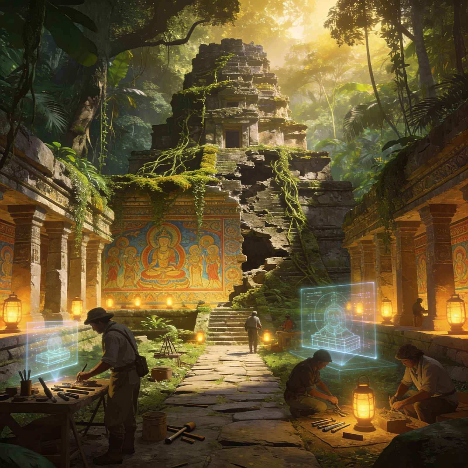 Rebuilding the Forgotten Temple  by @subscorpion
