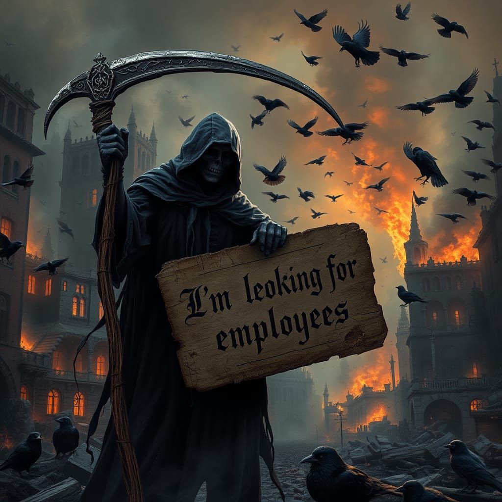 Even the Grim Reaper tired   by @Co0