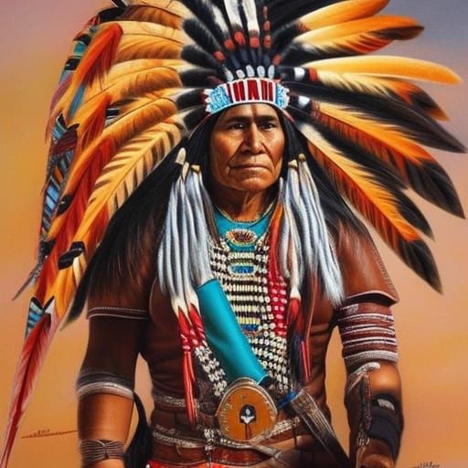 Indian Chief - AI Generated Artwork - NightCafe Creator