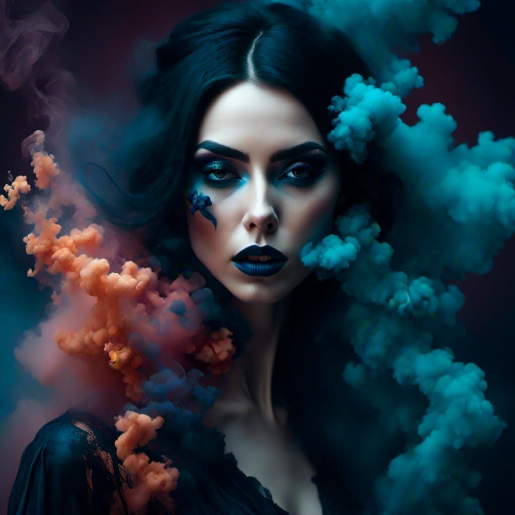 <lora:ColoredSmokeStyle:1.0> 